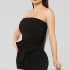 Black Essie Tie Romper - Small